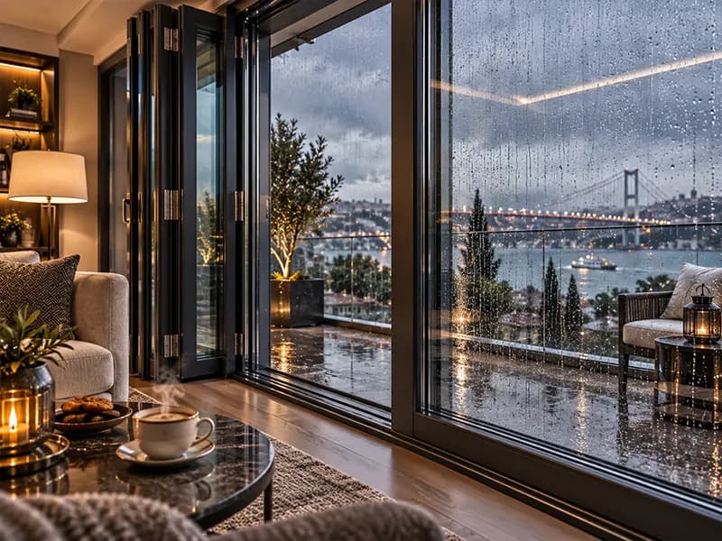 Ataşehir - Antrasit Gri Isıcamlı Balkon