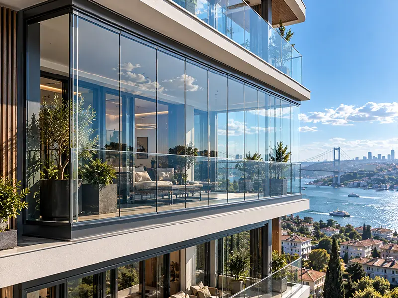 Üsküdar - Kışın Kullanılan Isıcamlı Balkon